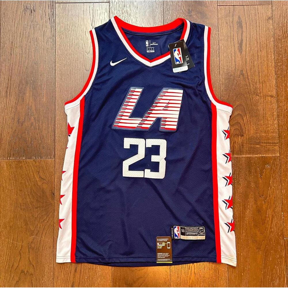 NWT Lou Williams LA Clippers Authentic Nike Swingman Jersey Navy Size Large 50